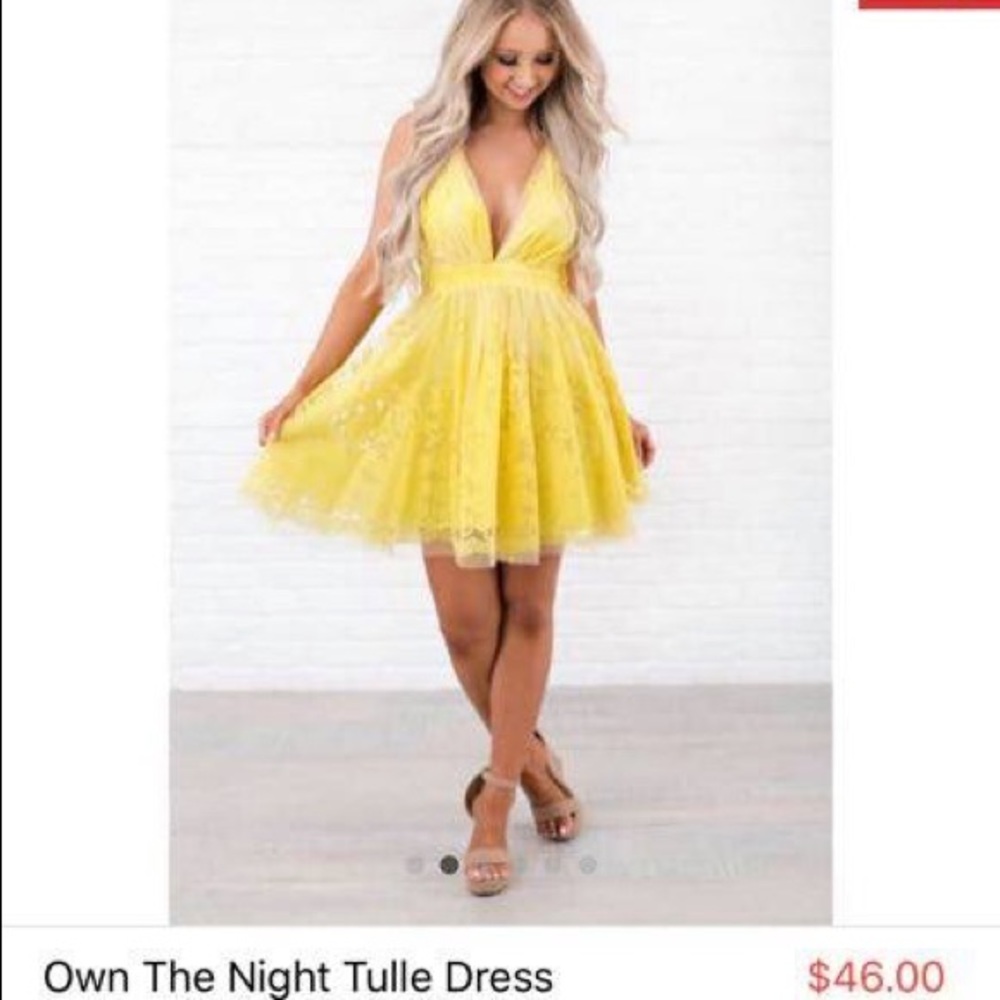 Tulle Yellow Dress